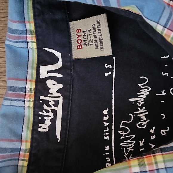 Quicksilver Boys Medium 12-14 Button Up - Picture 3 of 6